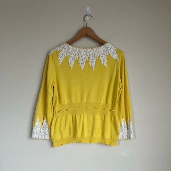 Anthropologie Moth Twee Cotton Lace Knit Cardigan - Picture 4 of 12